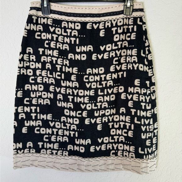 Moschino Cheap & Chic Vintage Graphic Text Mini Skirt Italy - Picture 7 of 10